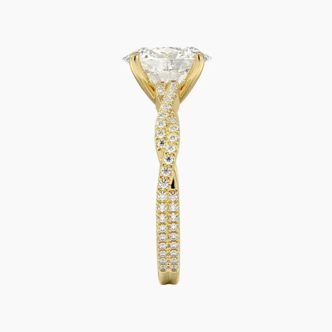 Cassia Oval Designer 2.5 Carat Lab Grown Diamond Engagement Ring in 18K White Gold