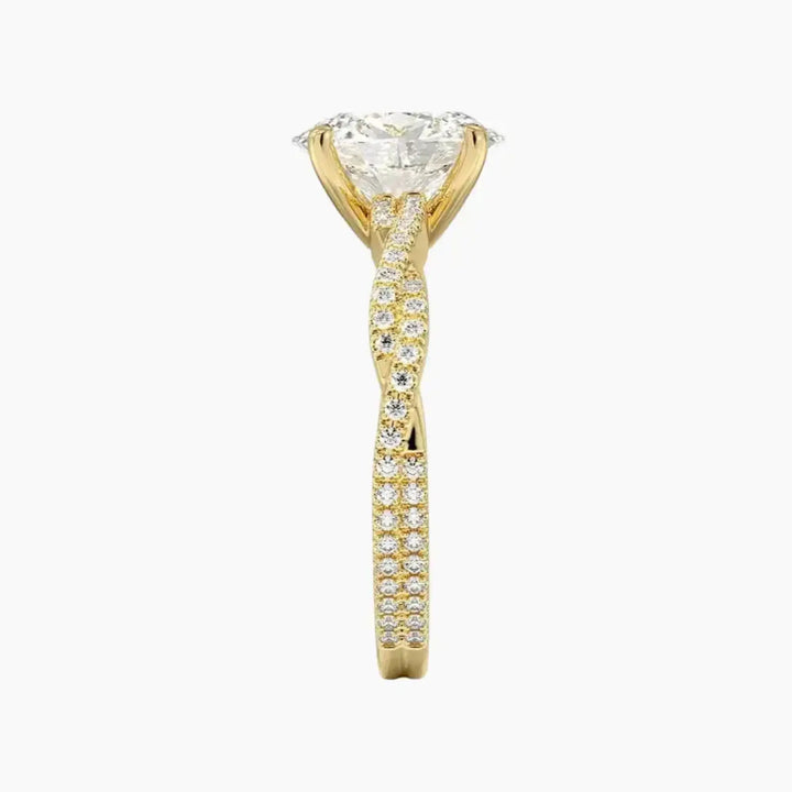 Briar Oval Designer 1 Carat Lab Grown Diamond Engagement Ring in 14K Rose Gold
