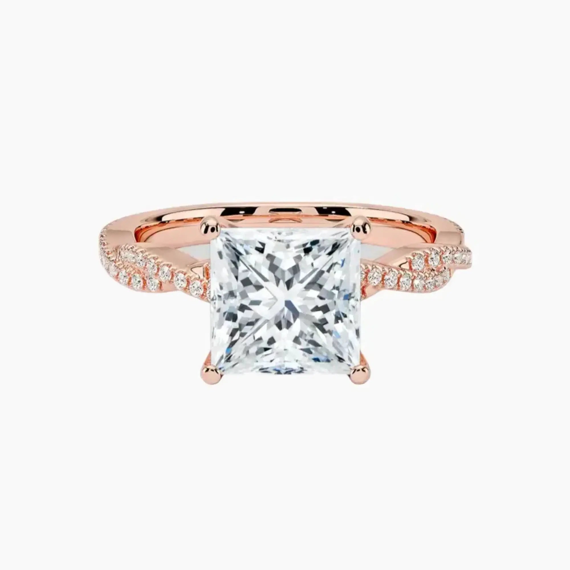Cassia Princess Designer Diamond Ring Setting in 18K Yellow Gold