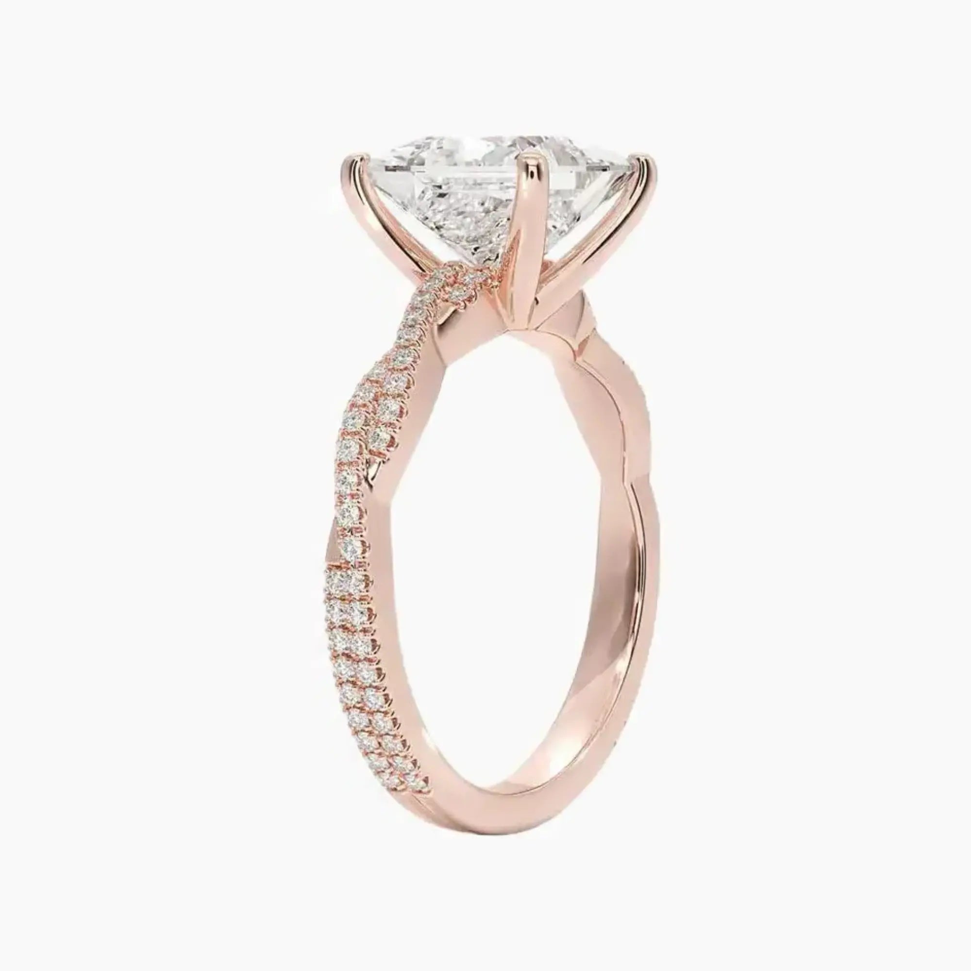 Briar Princess Designer 1 Carat Lab Grown Diamond Engagement Ring in 14K White Gold