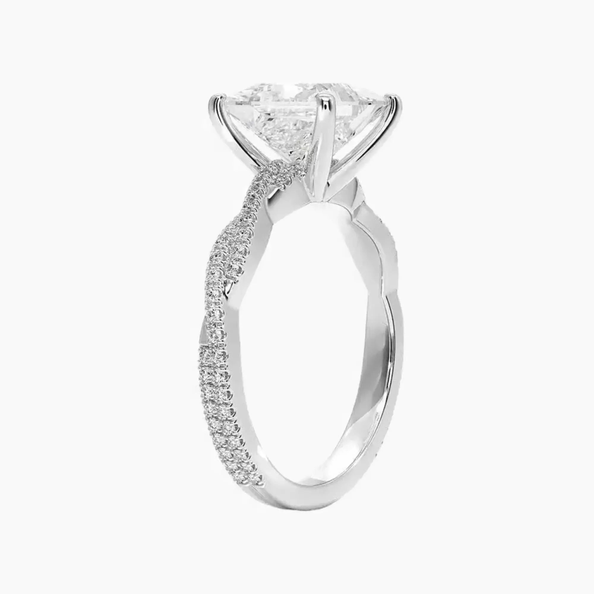 Cassia Princess Designer Diamond Ring Setting in 18K Yellow Gold