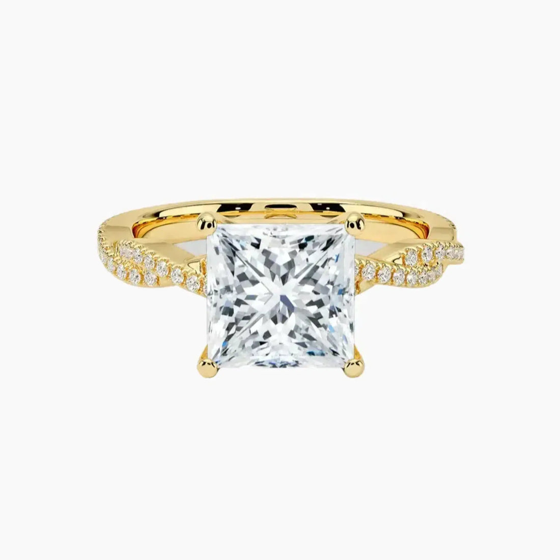Cassia Princess Designer 1 Carat Lab Grown Diamond Engagement Ring in 18K Rose Gold