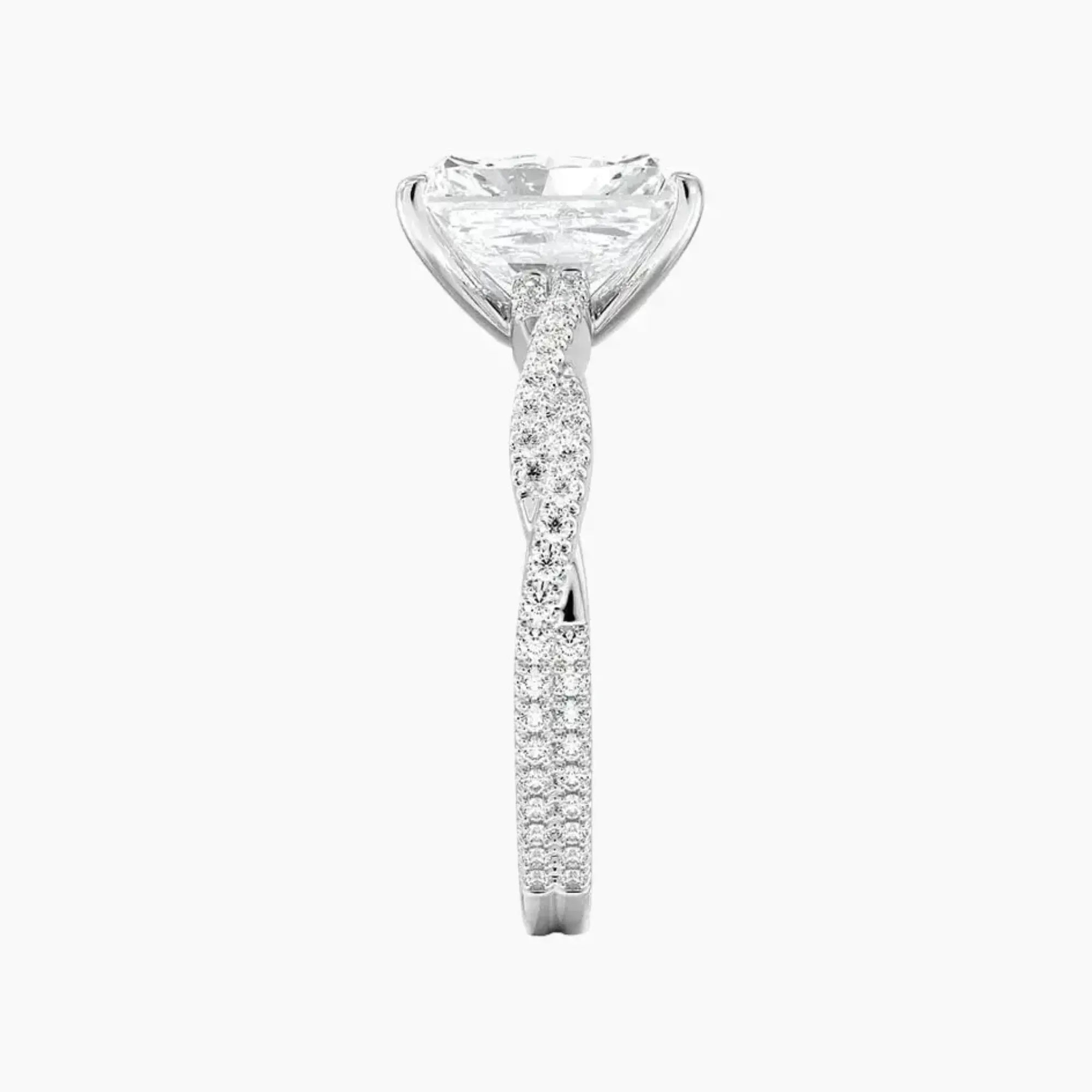 Cassia Radiant Designer 1 Carat Lab Grown Diamond Engagement Ring in 18K Yellow Gold