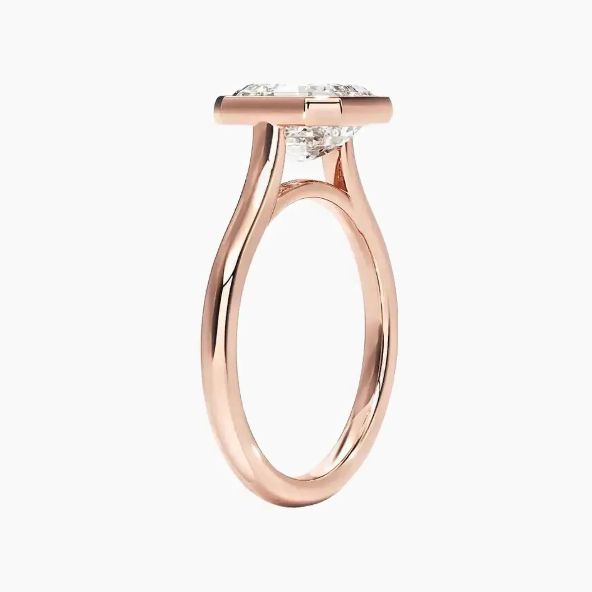 Jovienne Asscher Solitaire Diamond Ring Setting in 18K White Gold