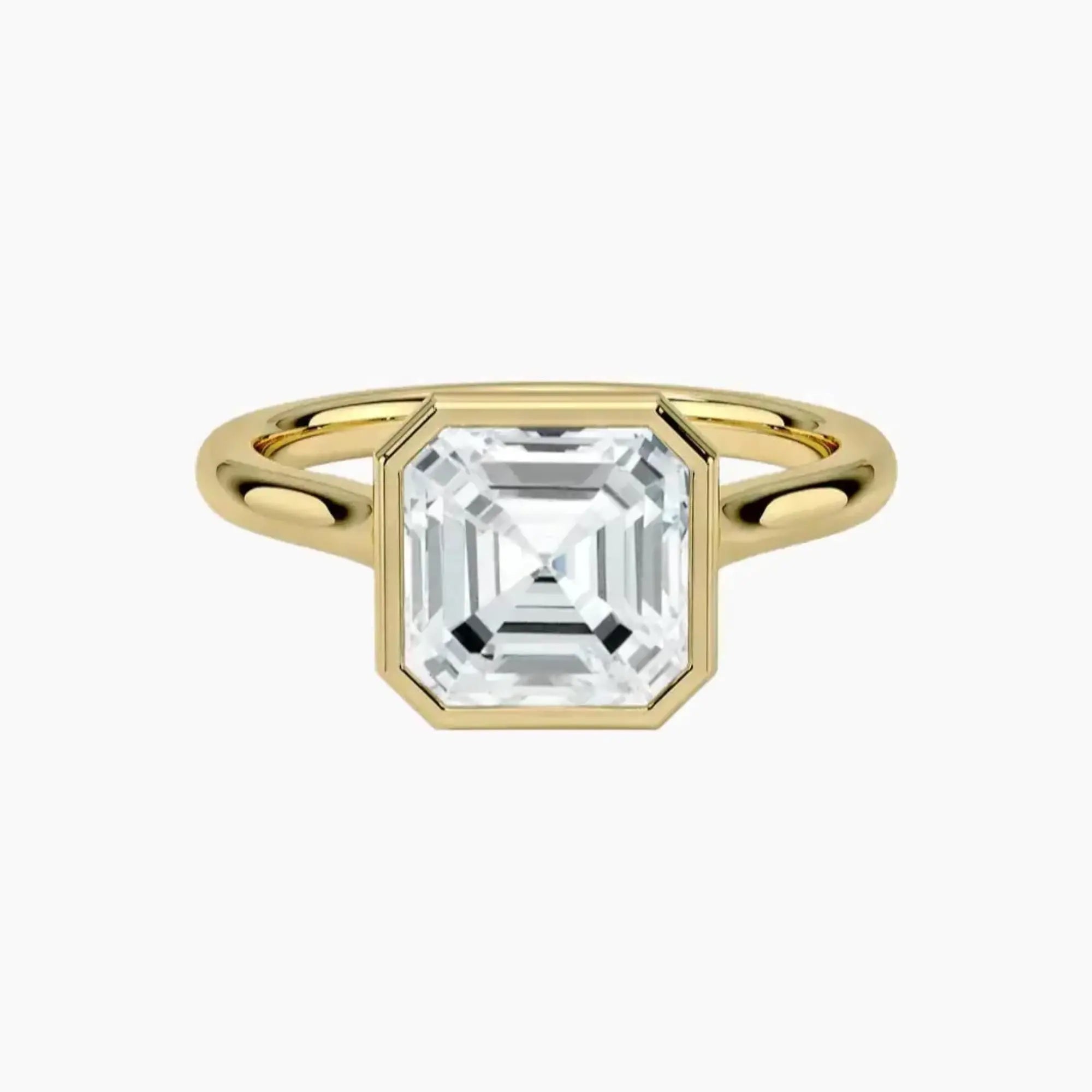 Jovienne Asscher Solitaire Diamond Ring Setting in 18K White Gold