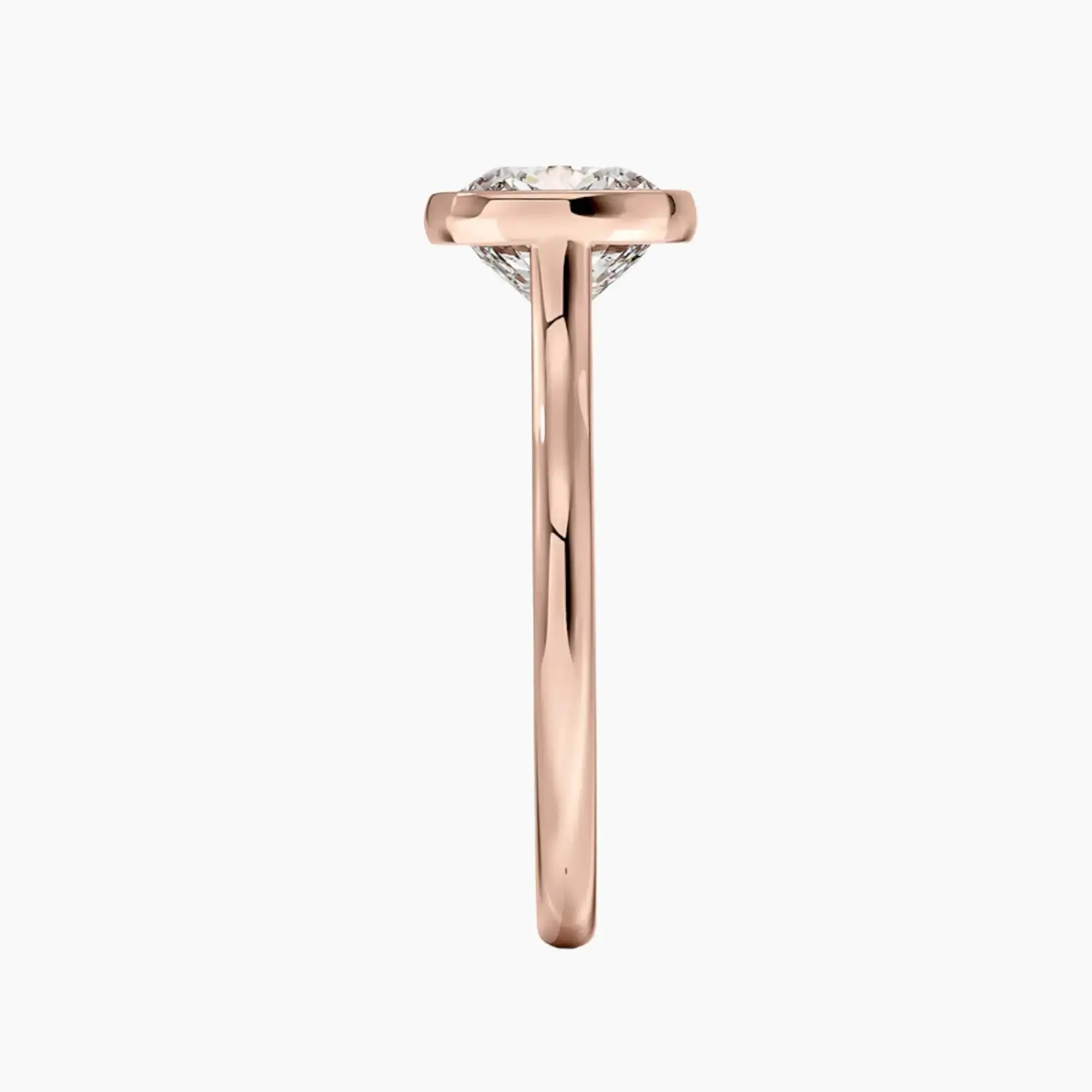 Jovienne Cushion Solitaire Diamond Ring Setting in 14K Rose Gold
