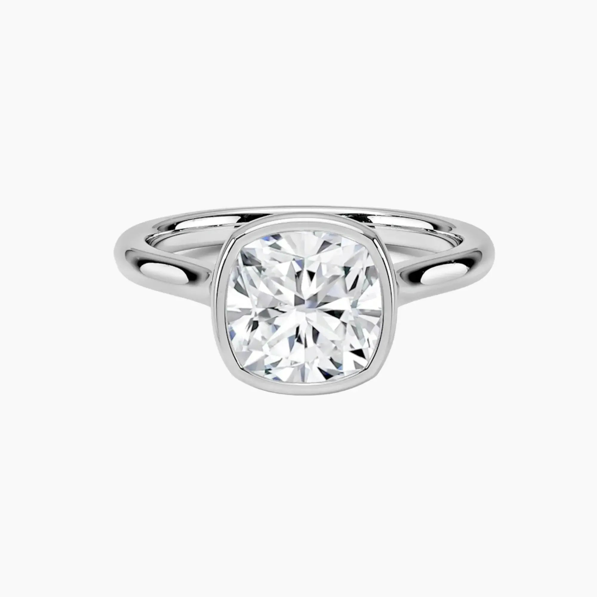 Jovienne Cushion Solitaire 2 Carat Lab Grown Diamond Engagement Ring in 14K Rose Gold