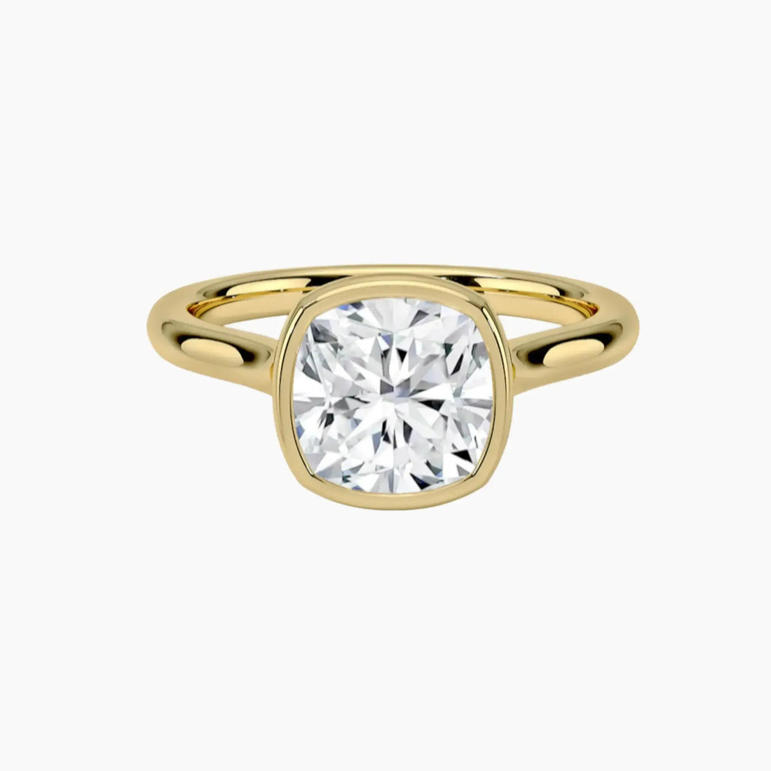 Jovienne Cushion Solitaire Diamond Ring Setting in 14K Rose Gold