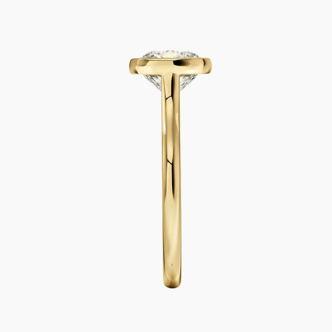 Jovienne Cushion Solitaire 2 Carat Lab Grown Diamond Engagement Ring in 18K Yellow Gold