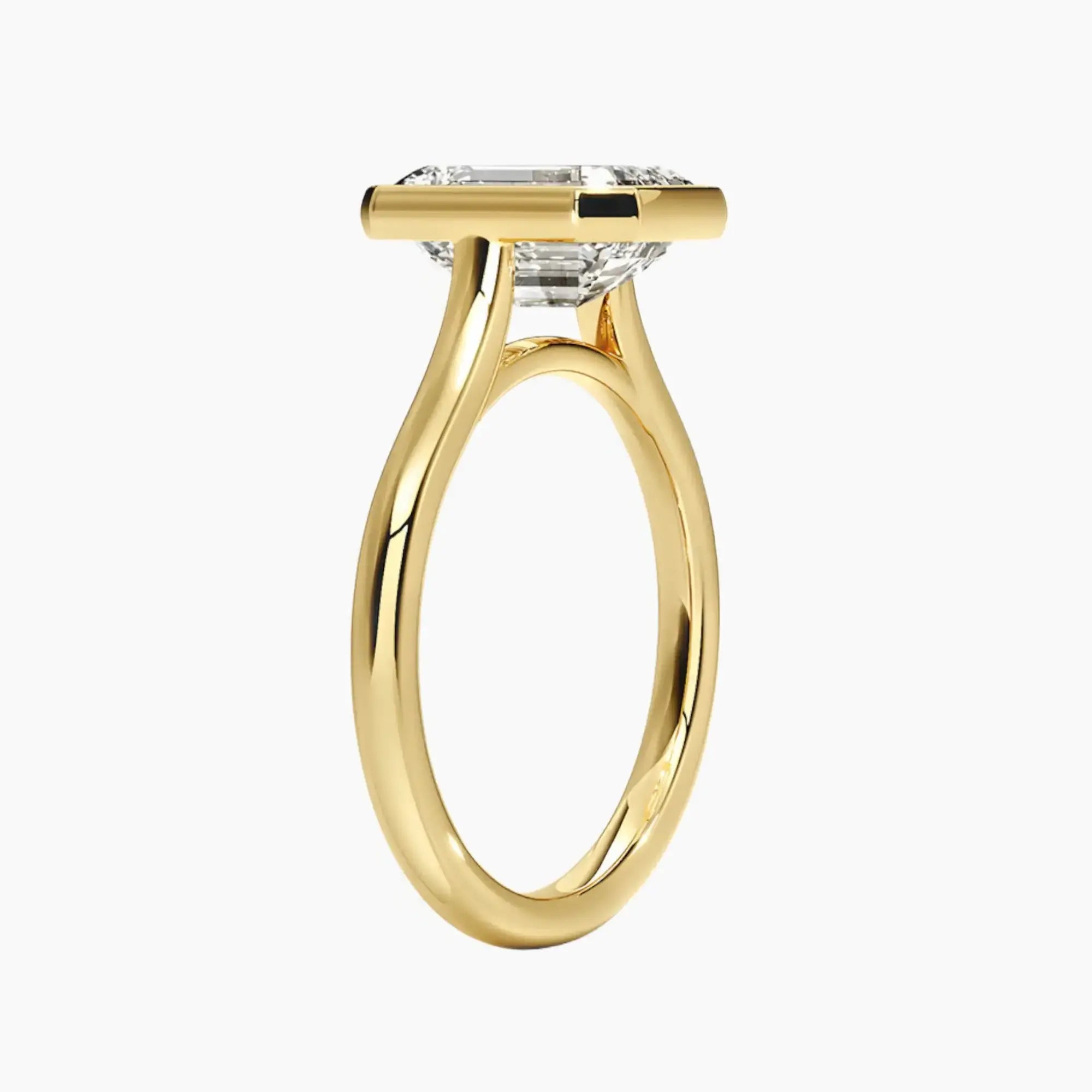 Jovienne Emerald Solitaire 3 Carat Lab Grown Diamond Engagement Ring in 14K Yellow Gold