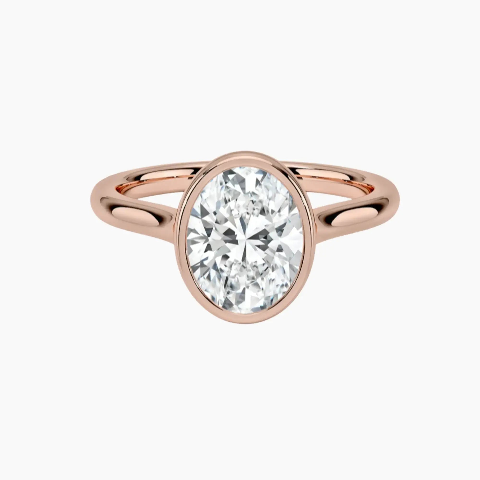 Jovienne Oval Solitaire 1.5 Carat Lab Grown Diamond Engagement Ring in 18K Rose Gold
