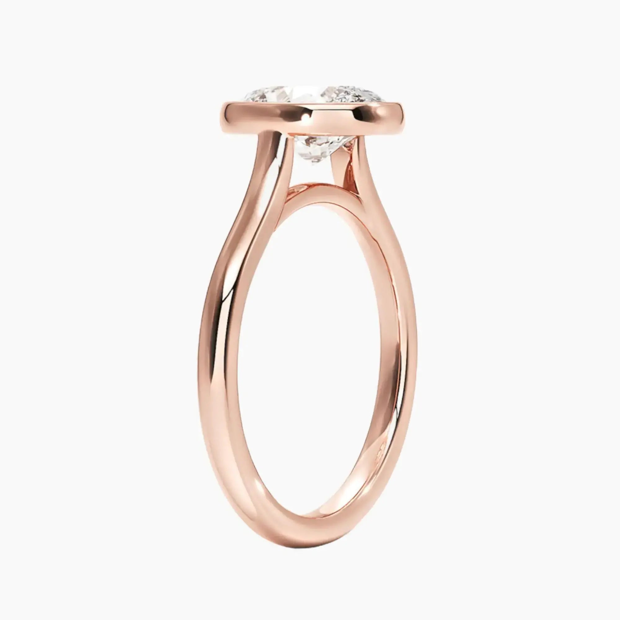 Jovienne Oval Solitaire 1.5 Carat Lab Grown Diamond Engagement Ring in 18K Rose Gold