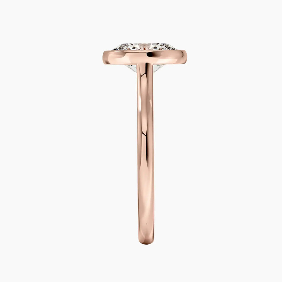 Jovienne Oval Solitaire 2.5 Carat Lab Grown Diamond Engagement Ring in 18K Rose Gold