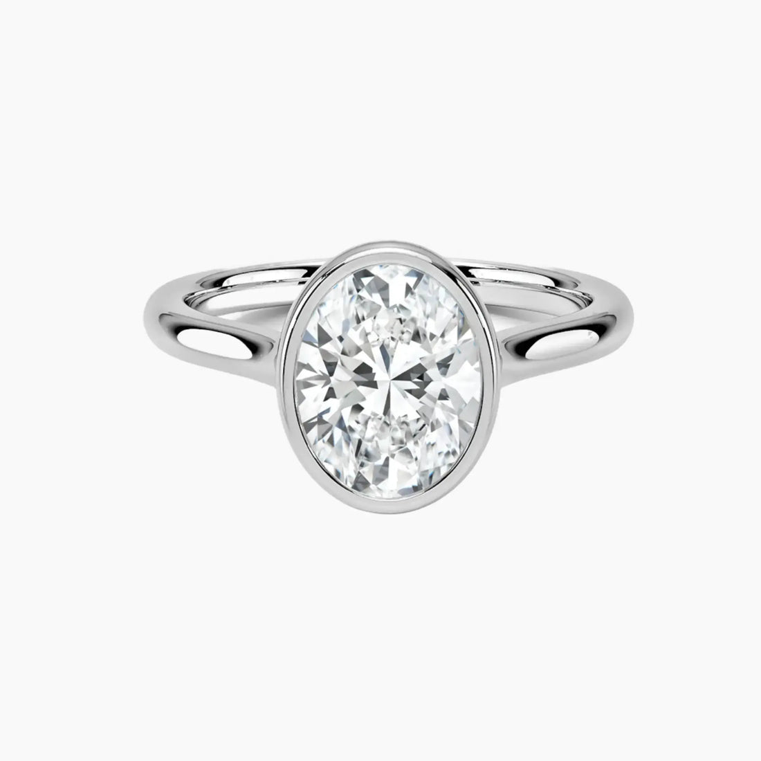 Jovienne Oval Solitaire Diamond Ring Setting in 14K Yellow Gold