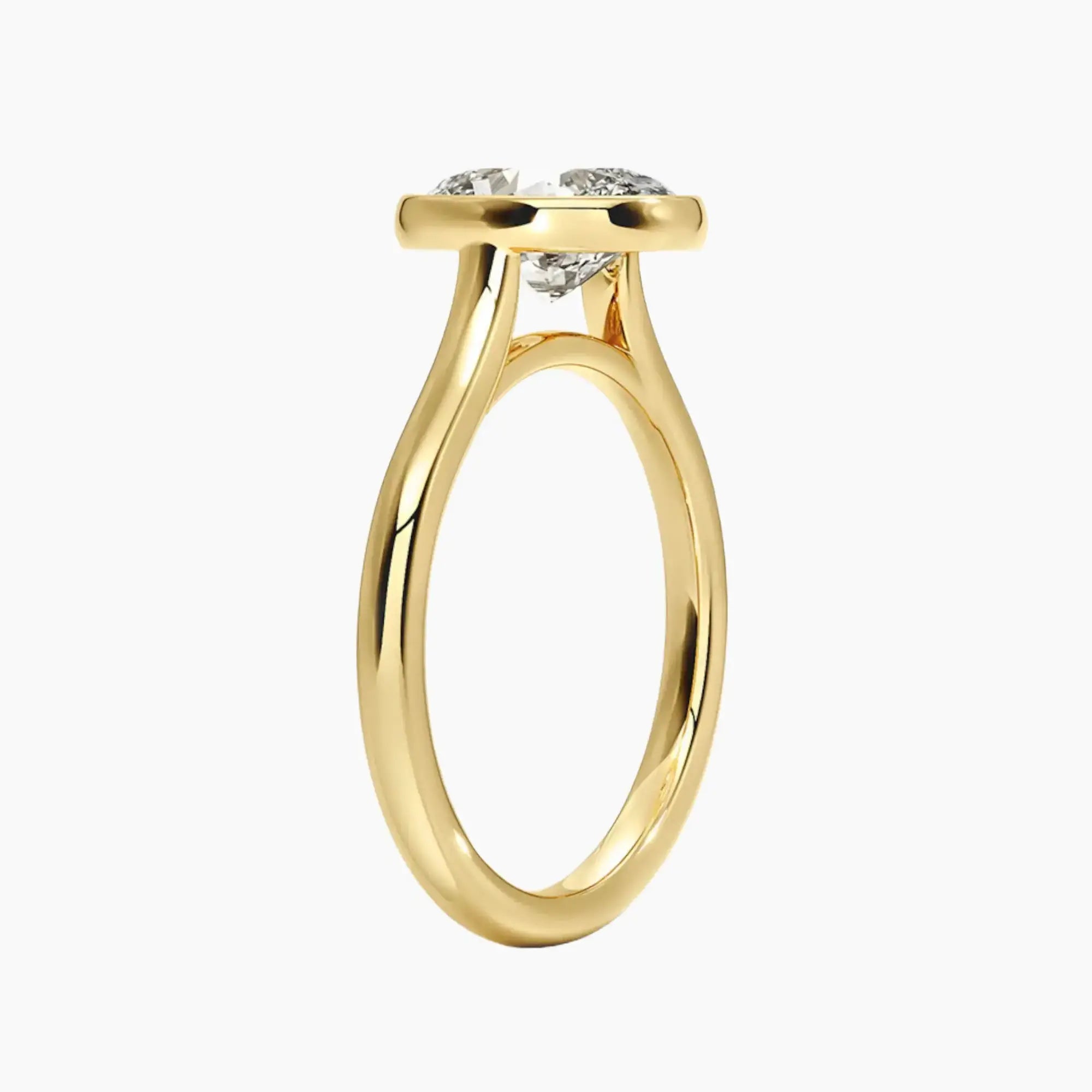 Jovienne Oval Solitaire 1 Carat Lab Grown Diamond Engagement Ring in 18K White Gold