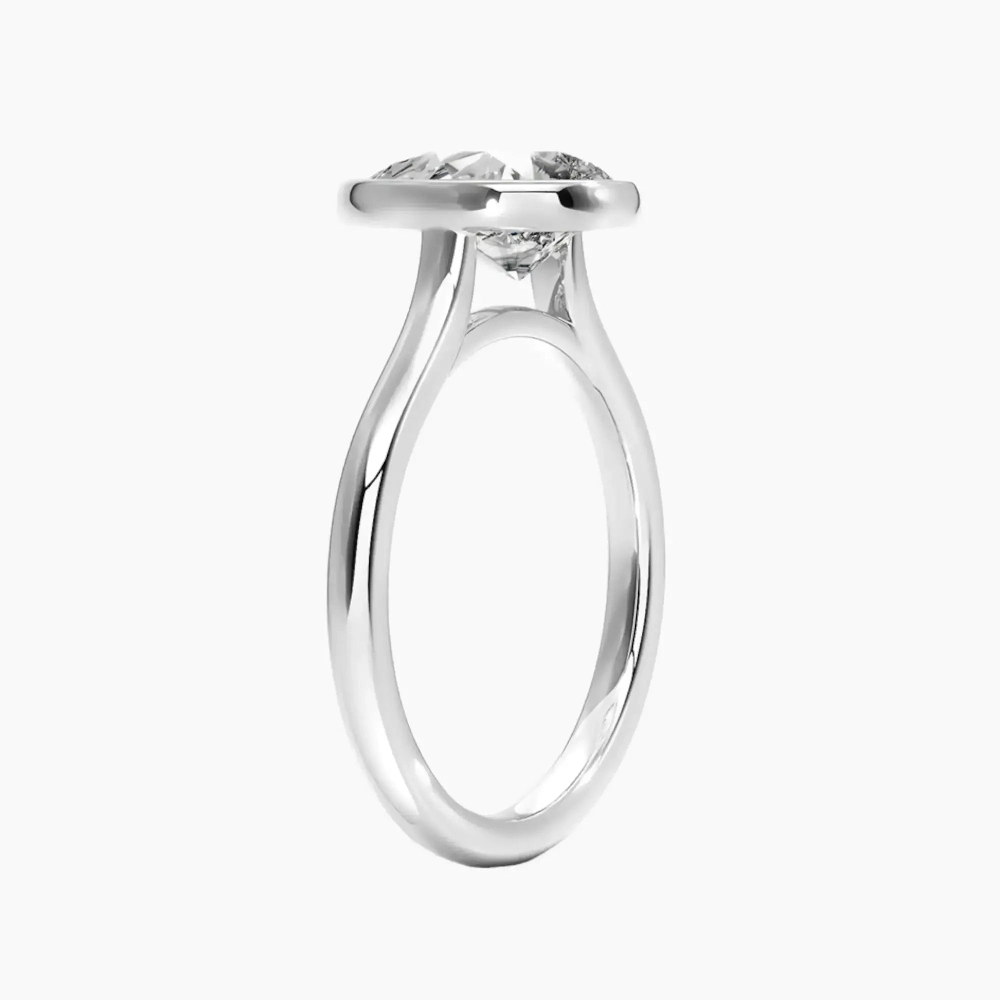 Jovienne Pear Solitaire Diamond Ring Setting in 14K White Gold