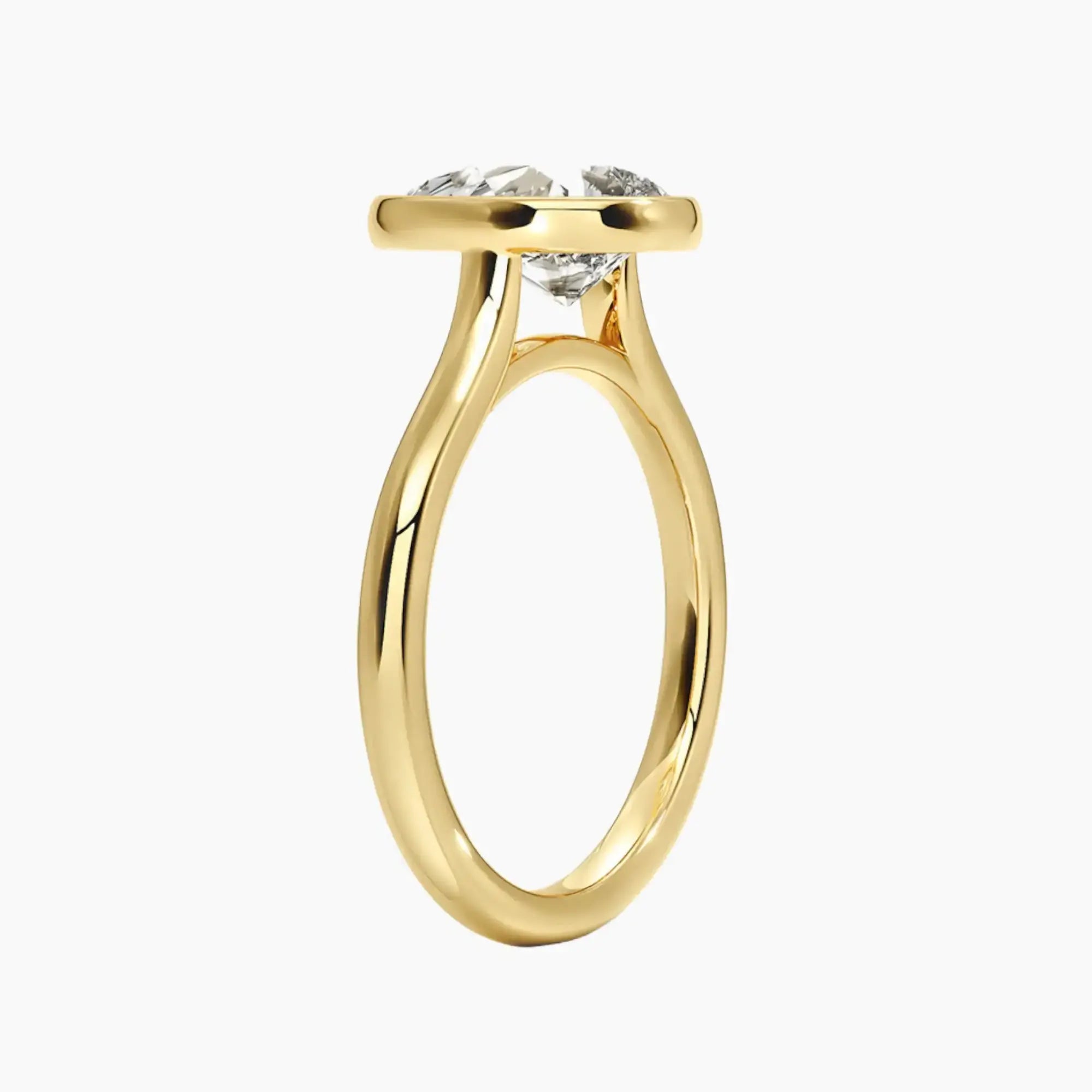 Jovienne Pear Solitaire Diamond Ring Setting in 18K White Gold