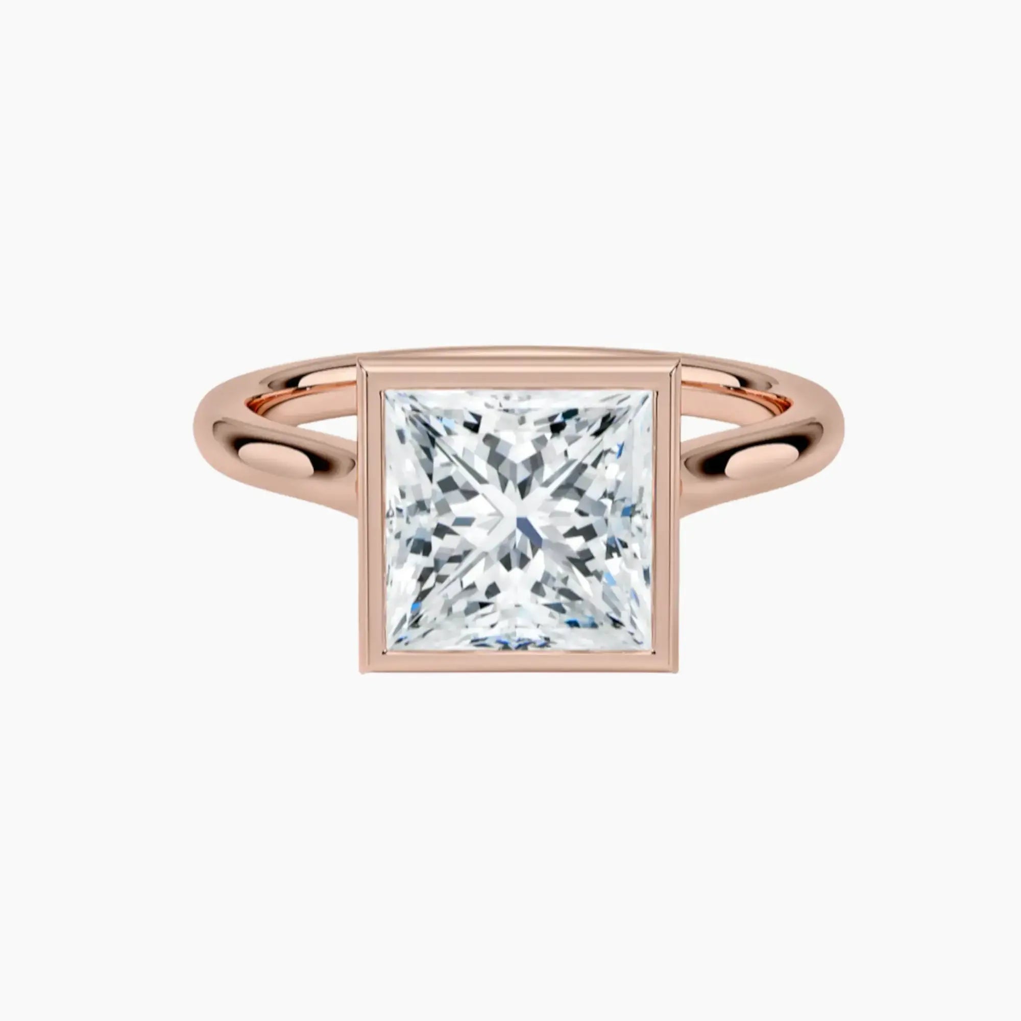 Jovienne Princess Solitaire 2 Carat Lab Grown Diamond Engagement Ring in 18K White Gold