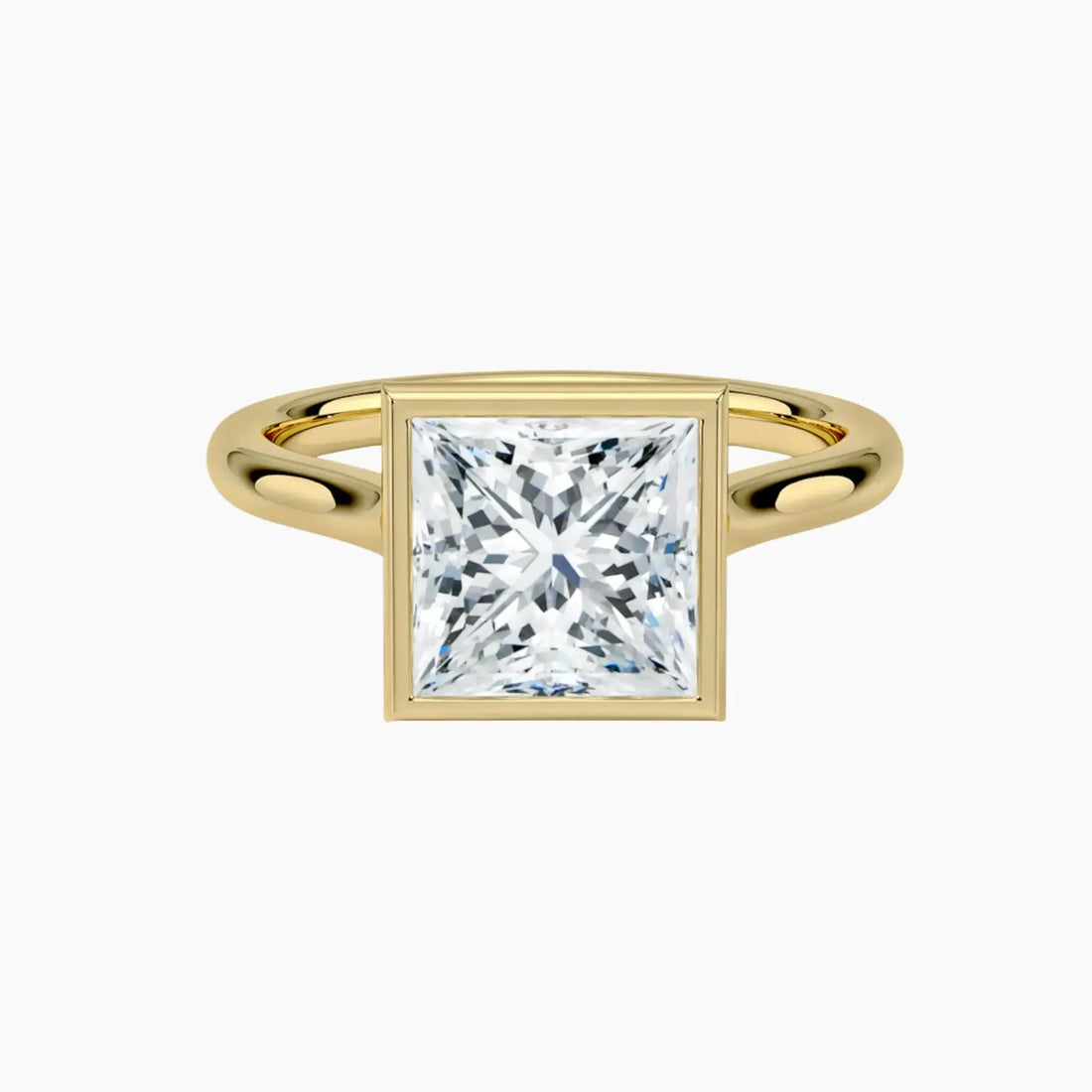 Jovienne Princess Solitaire Diamond Ring Setting in 18K Rose Gold