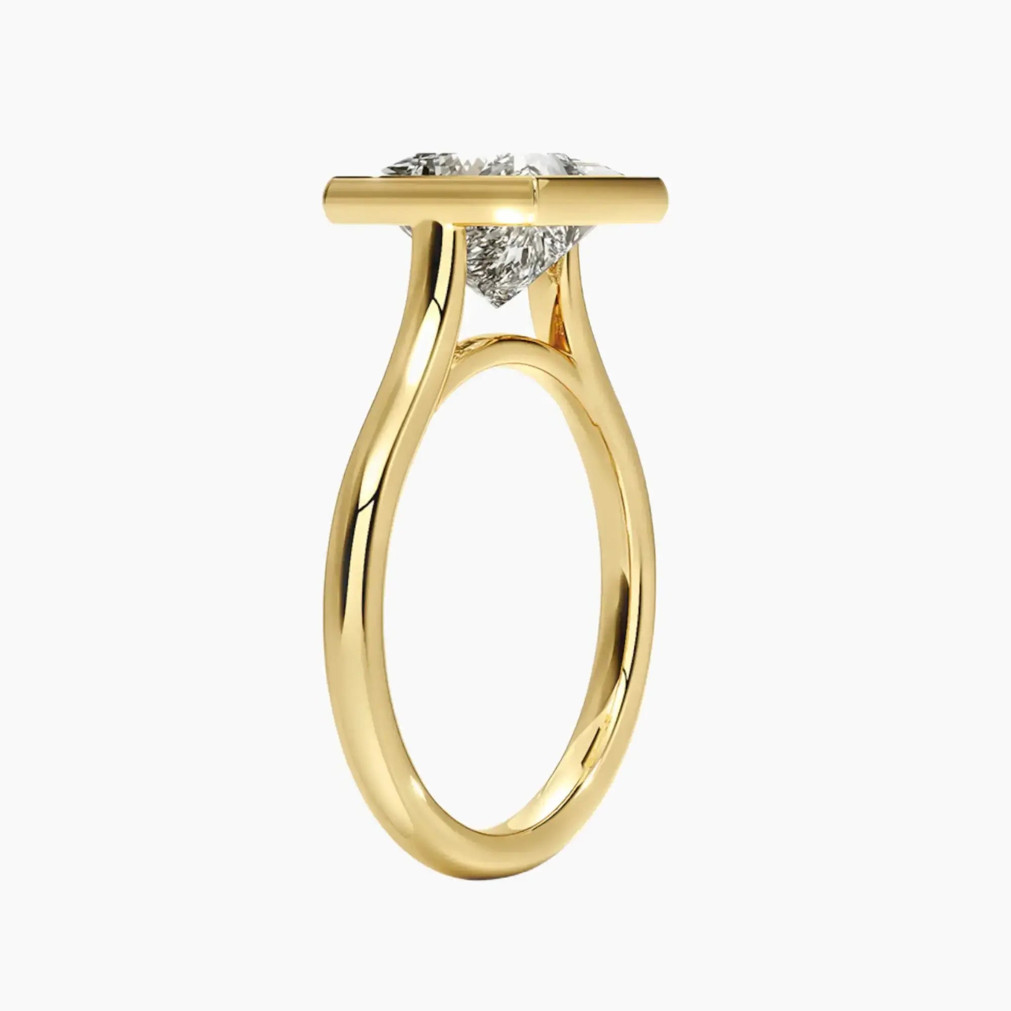 Jovienne Princess Solitaire 1.5 Carat Lab Grown Diamond Engagement Ring in 14K White Gold