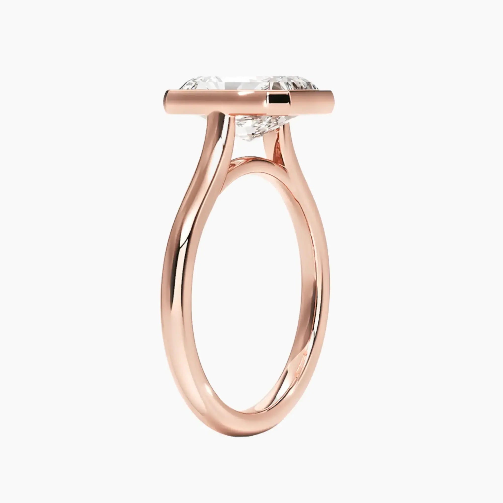 Jovienne Radiant Solitaire 2 Carat Lab Grown Diamond Engagement Ring in 14K Yellow Gold