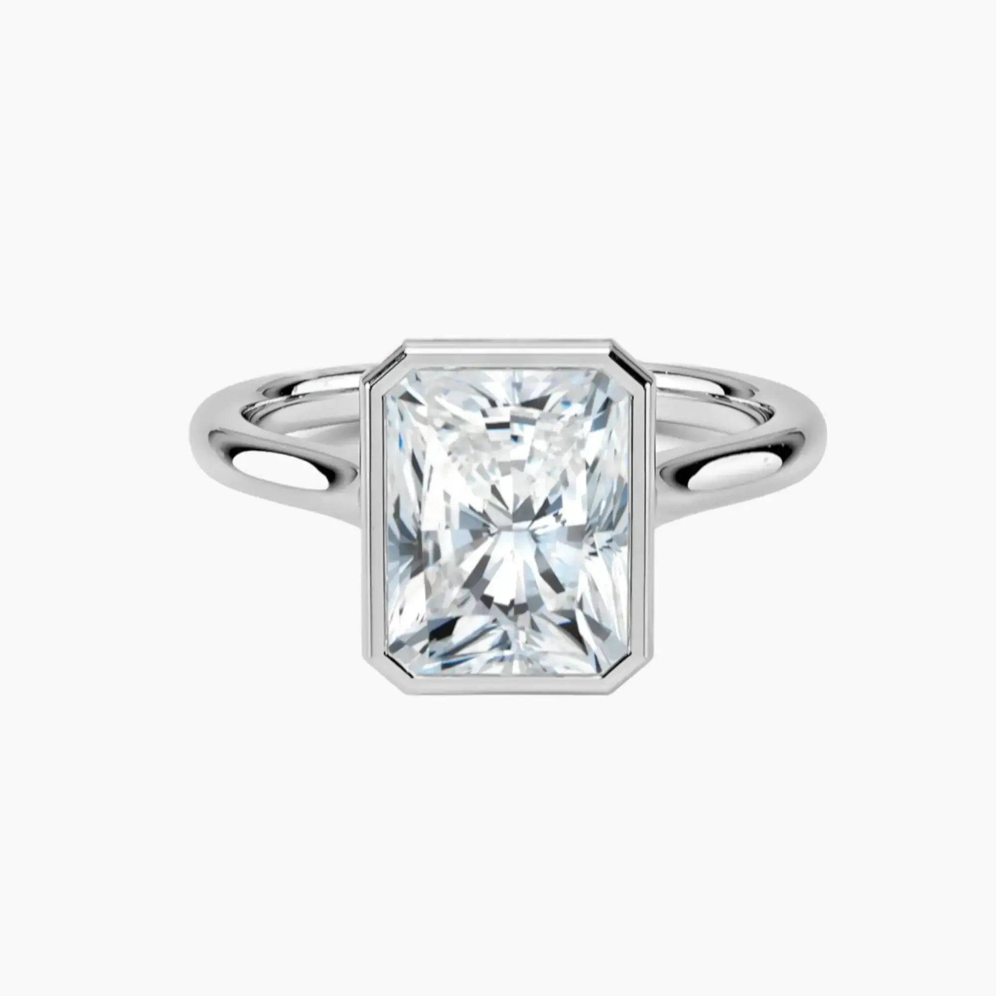 Jovienne Radiant Solitaire 1.5 Carat Lab Grown Diamond Engagement Ring in 14K White Gold