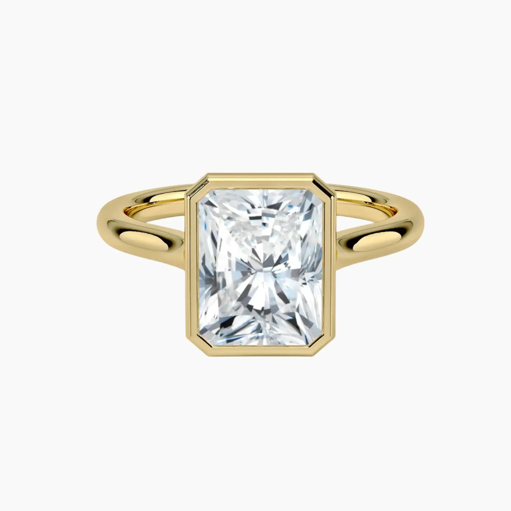 Jovienne Radiant Solitaire 1 Carat Lab Grown Diamond Engagement Ring in 14K White Gold