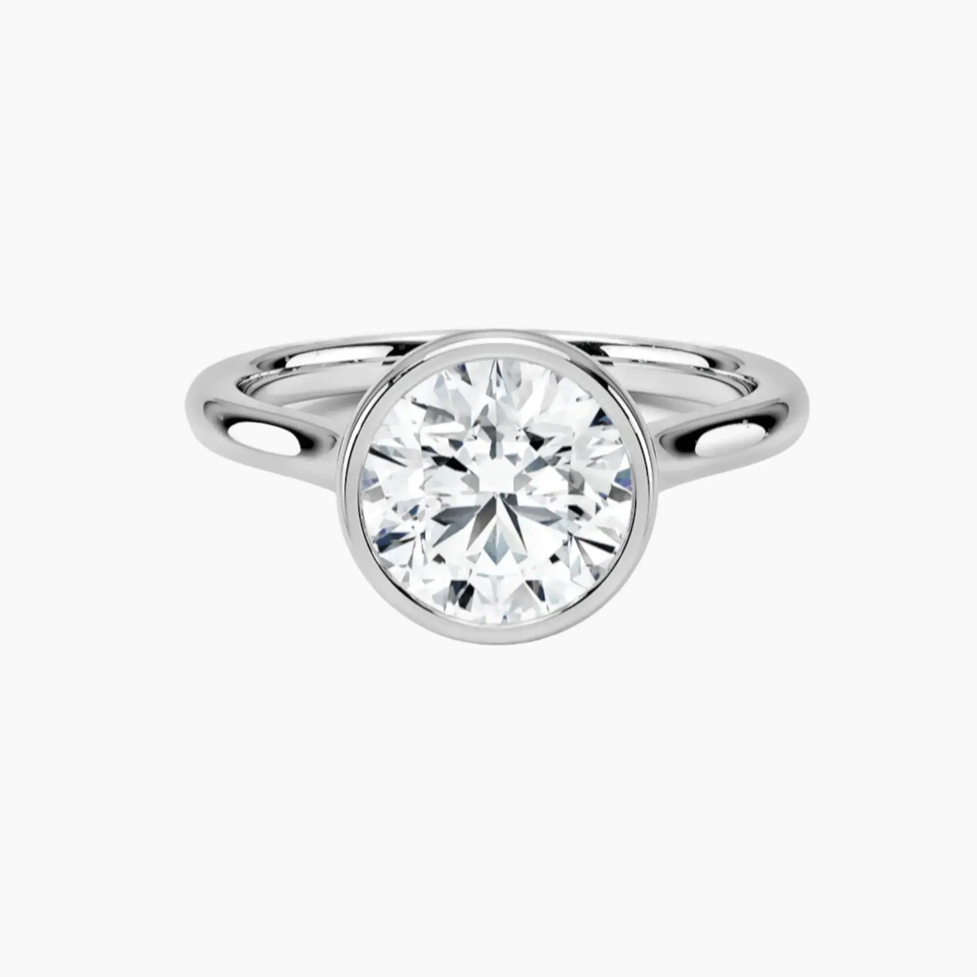 Jovienne Round Solitaire Diamond Ring Setting in 14K White Gold