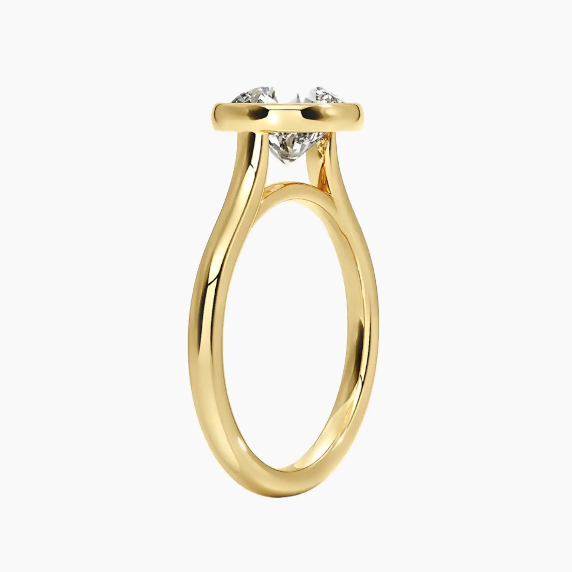 Jovienne Round Solitaire 2.5 Carat Lab Grown Diamond Engagement Ring in 18K Rose Gold