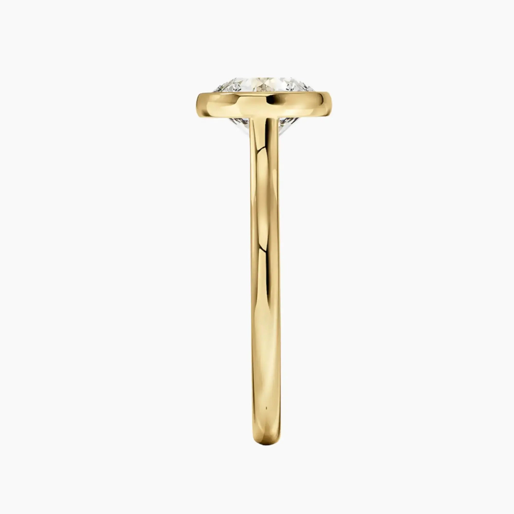 Jovienne Round Solitaire Diamond Ring Setting in 14K Yellow Gold