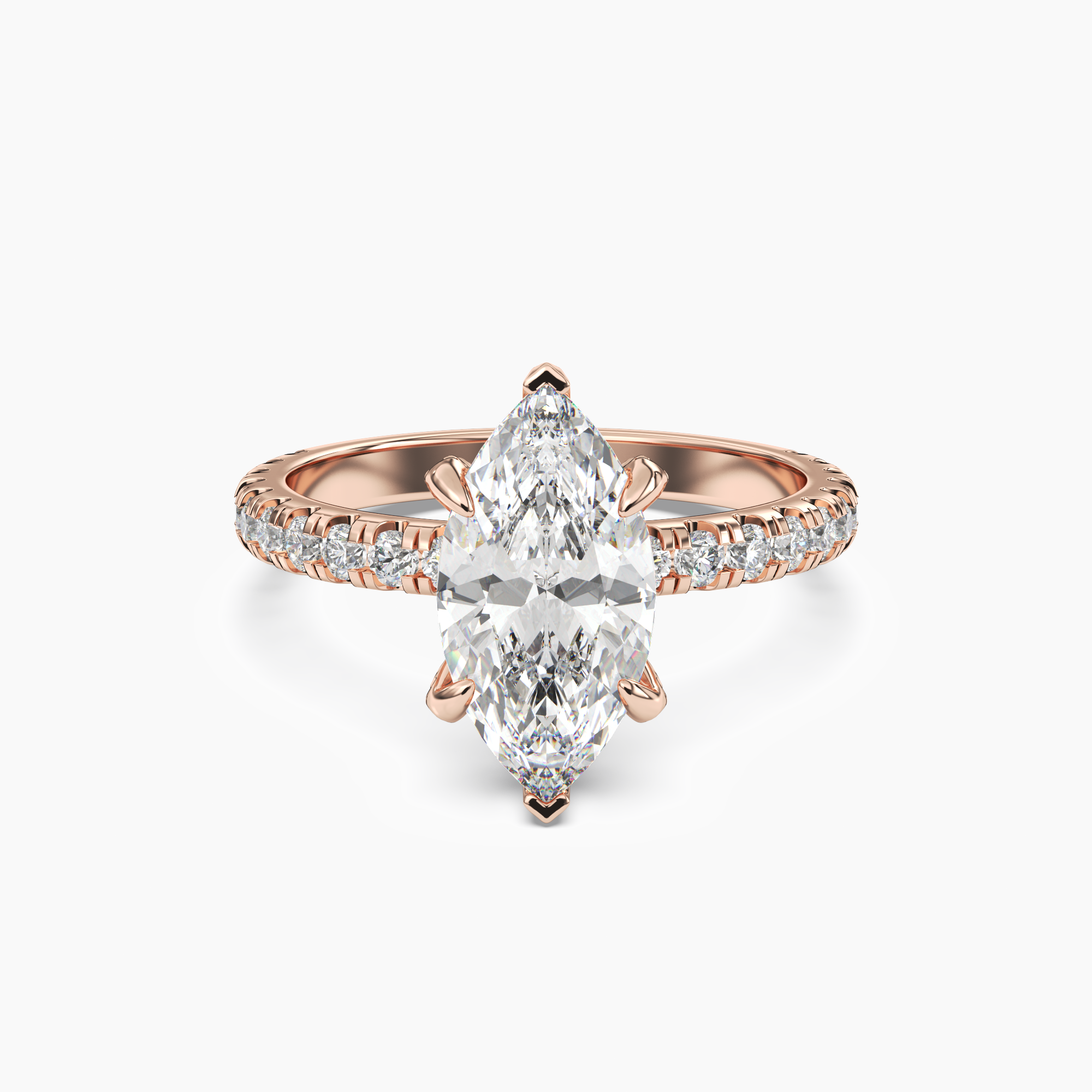 Breeze Marquise Hidden Halo 1.5 Carat Lab Grown Diamond Engagement Ring in 14K Yellow Gold