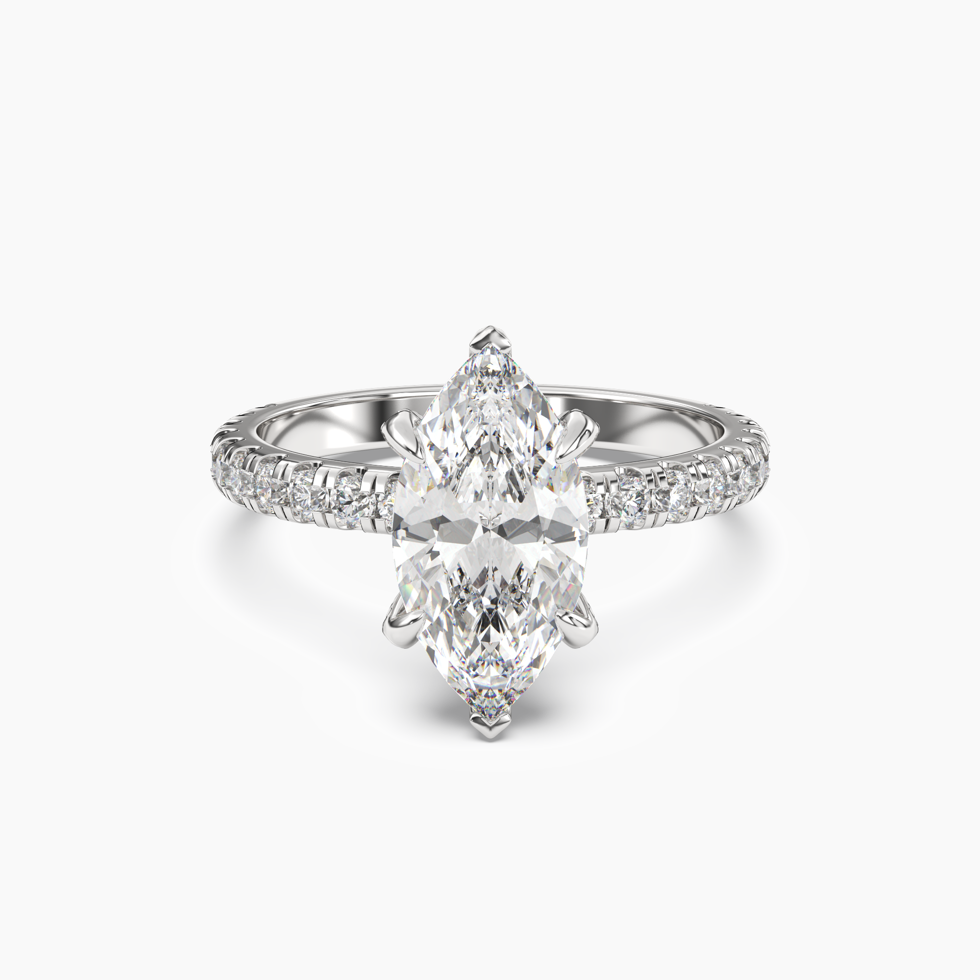 Breeze Marquise Hidden Halo 1 Carat Lab Grown Diamond Engagement Ring in 14K Rose Gold