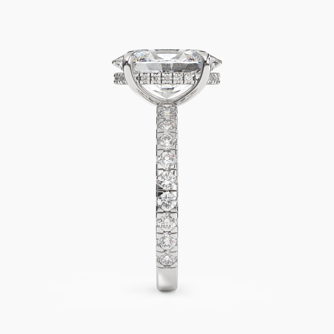 Breeze Oval Hidden Halo 1.5 Carat Lab Grown Diamond Engagement Ring in 18K Rose Gold
