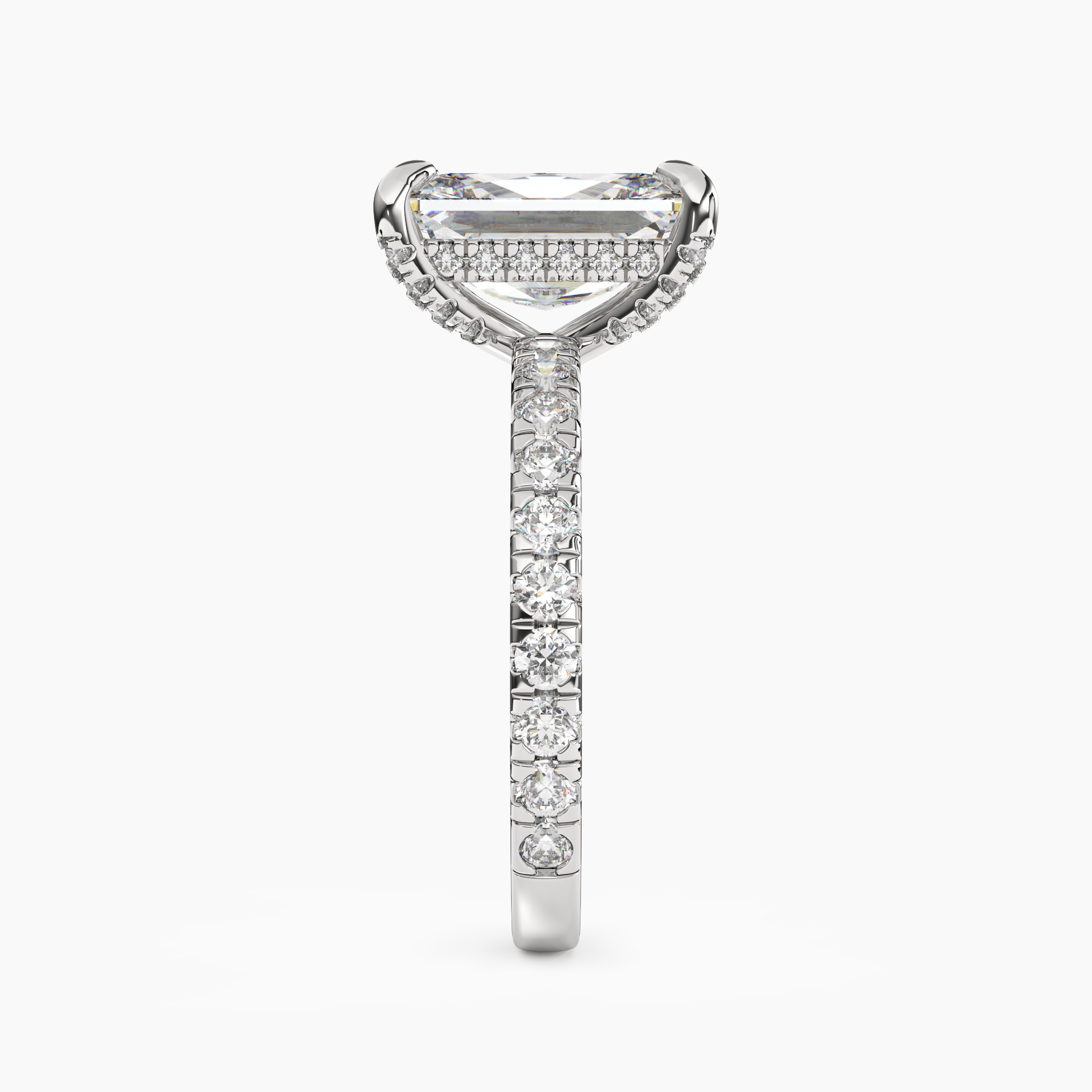 Breeze Radiant Hidden Halo 2.5 Carat Lab Grown Diamond Engagement Ring in 14K Yellow Gold