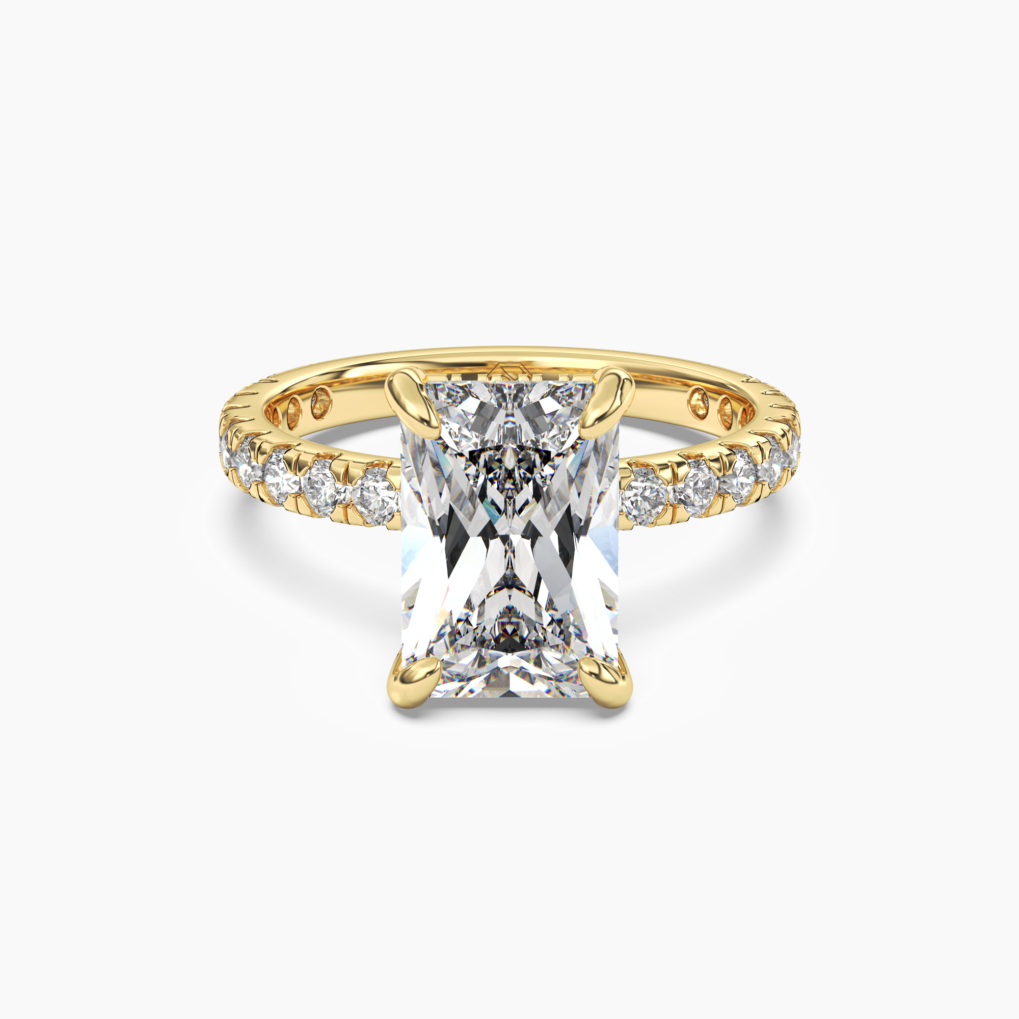 Breeze Radiant Hidden Halo 1.5 Carat Lab Grown Diamond Engagement Ring in 18K Rose Gold