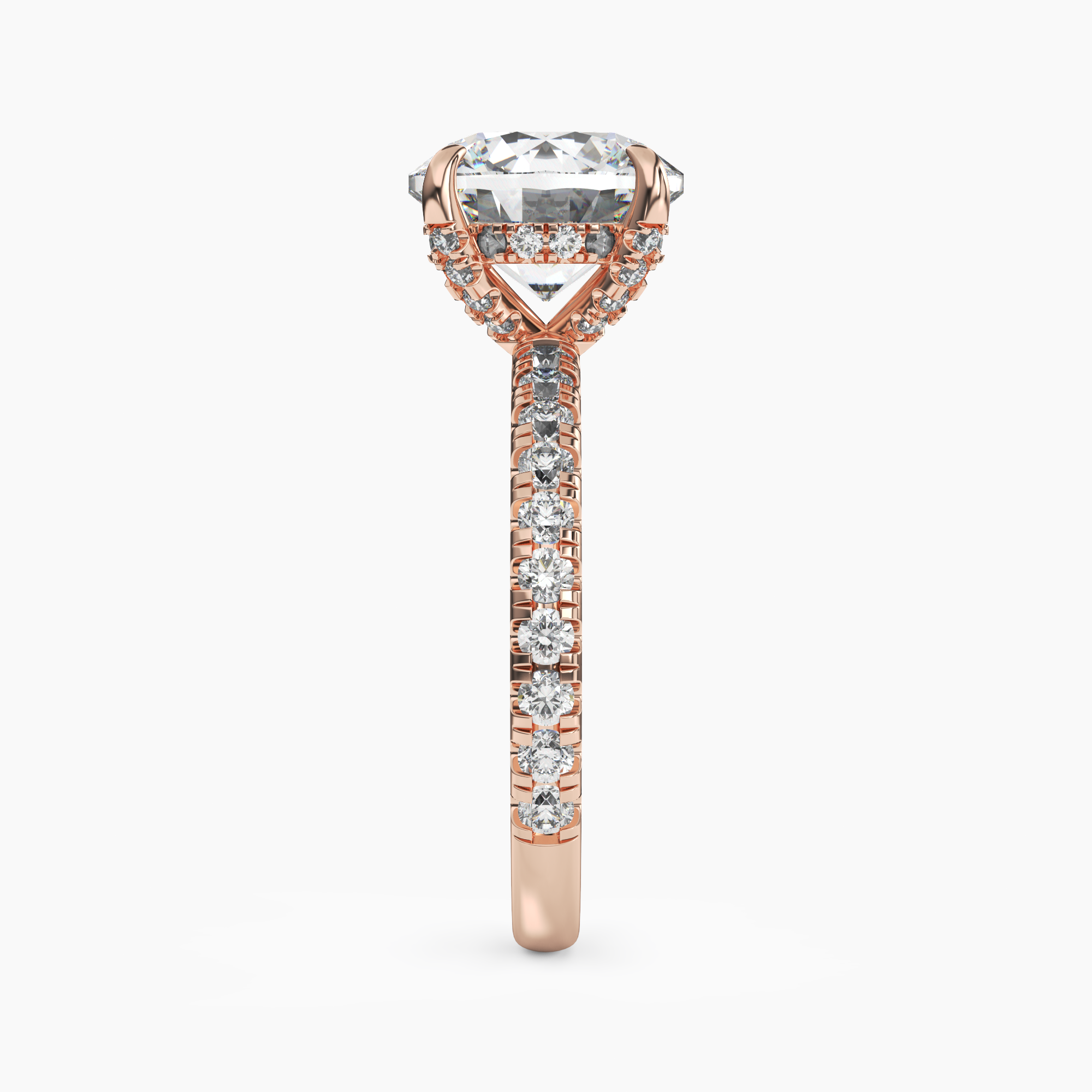 Breeze Round Hidden Halo 1.5 Carat Lab Grown Diamond Engagement Ring in 14K Yellow Gold