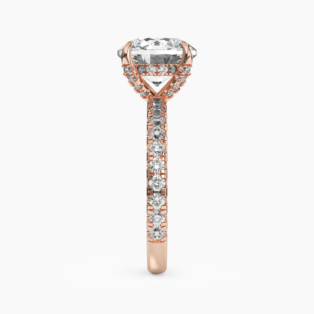 Breeze Round Hidden Halo 1.5 Carat Lab Grown Diamond Engagement Ring in 18K White Gold