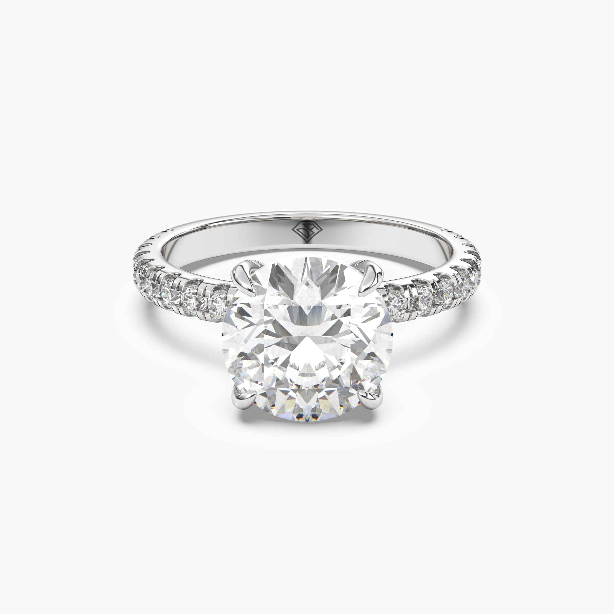 Breeze Round Hidden Halo 1 Carat Lab Grown Diamond Engagement Ring in 14K Rose Gold