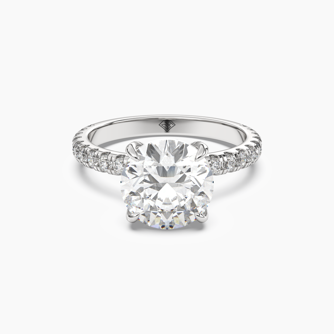 Breeze Round Hidden Halo 1.5 Carat Lab Grown Diamond Engagement Ring in 14K Rose Gold