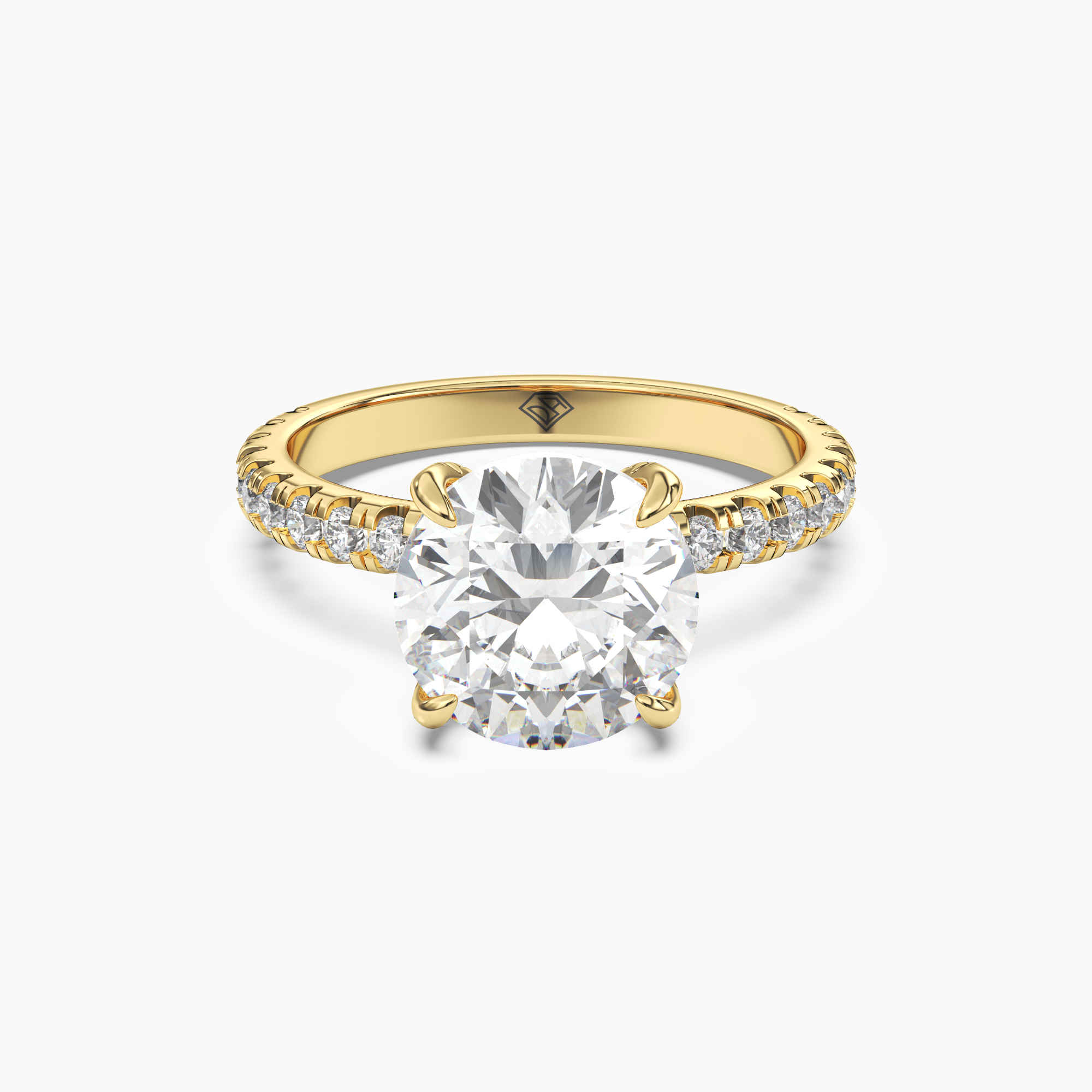 Breeze Round Hidden Halo 2.5 Carat Lab Grown Diamond Engagement Ring in 18K Rose Gold