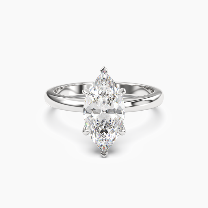 Lyric Marquise Hidden Halo 1.5 Carat Lab Grown Diamond Engagement Ring in 14K White Gold