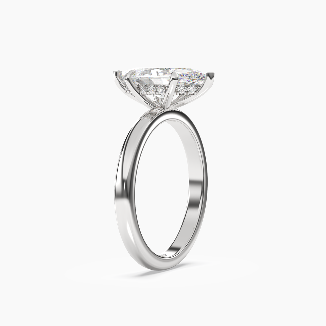 Lyric Marquise Hidden Halo 1.5 Carat Lab Grown Diamond Engagement Ring in 14K Yellow Gold