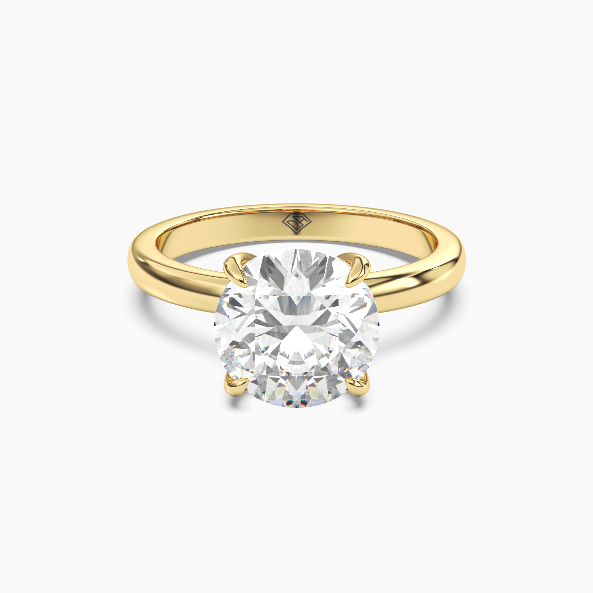 Lyric Round Hidden Halo 1 Carat Lab Grown Diamond Engagement Ring in 14K Rose Gold