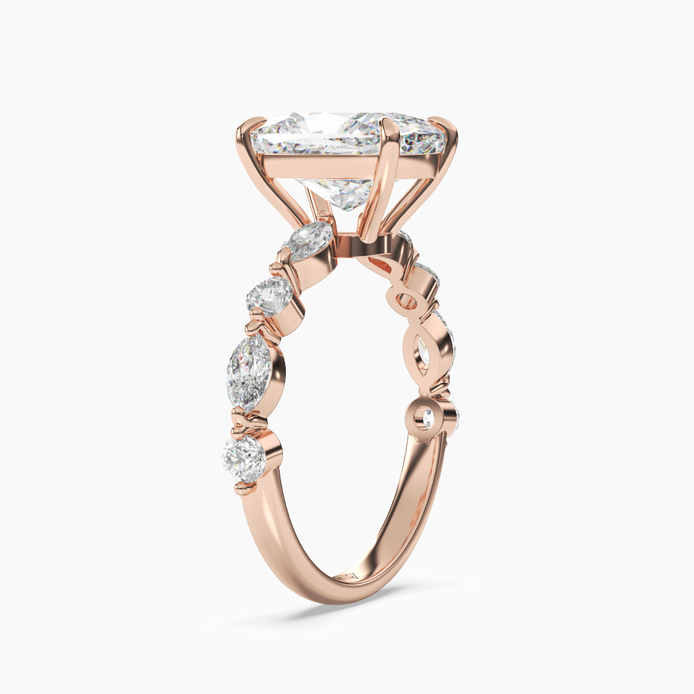 Sonnet Cushion Solitaire 2 Carat Lab Grown Diamond Engagement Ring in 18K White Gold