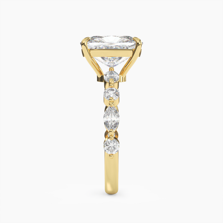Sonnet Cushion Solitaire 2 Carat Lab Grown Diamond Engagement Ring in 18K Rose Gold