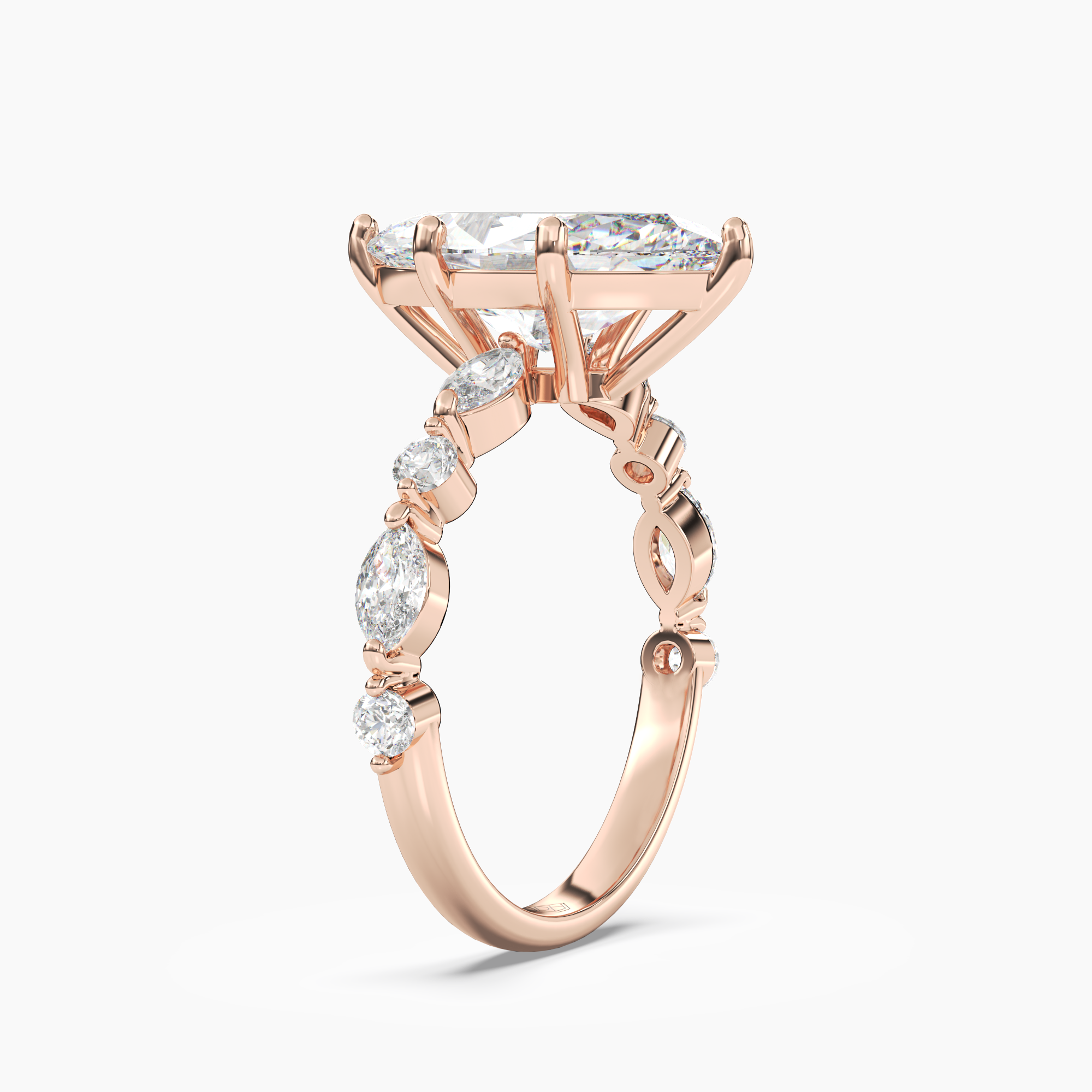 Sonnet Marquise Solitaire Diamond Ring Setting in 18K Yellow Gold