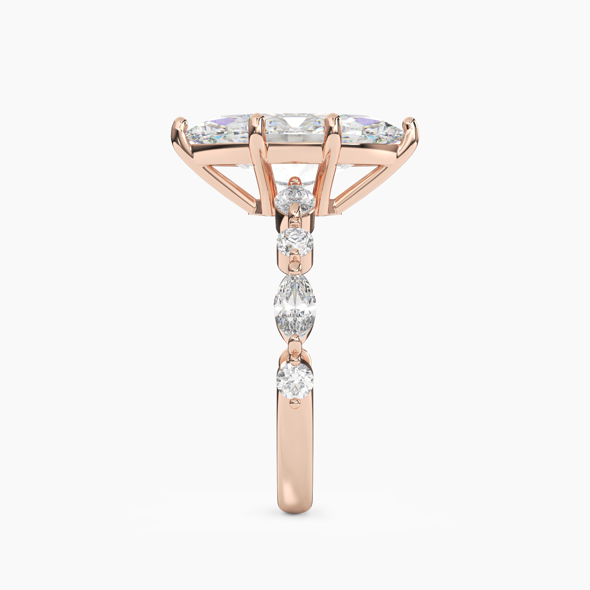 Sonnet Marquise Solitaire 2.5 Carat Lab Grown Diamond Engagement Ring in 14K Yellow Gold