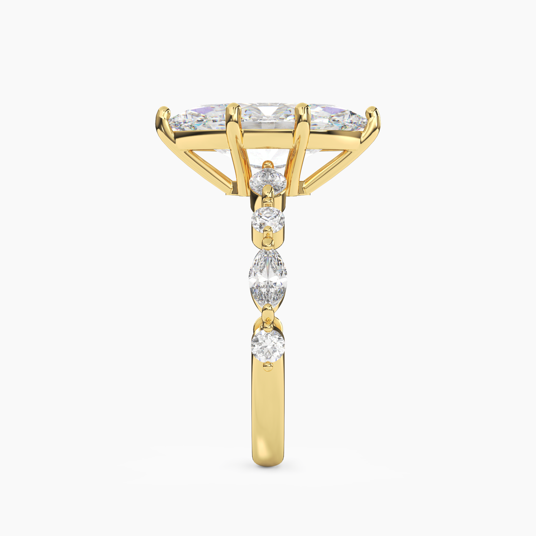 Sonnet Marquise Solitaire 1 Carat Lab Grown Diamond Engagement Ring in 18K White Gold
