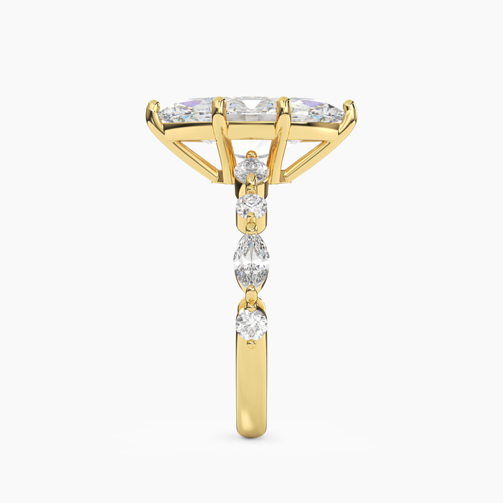 Sonnet Marquise Solitaire 2.5 Carat Lab Grown Diamond Engagement Ring in 18K Rose Gold