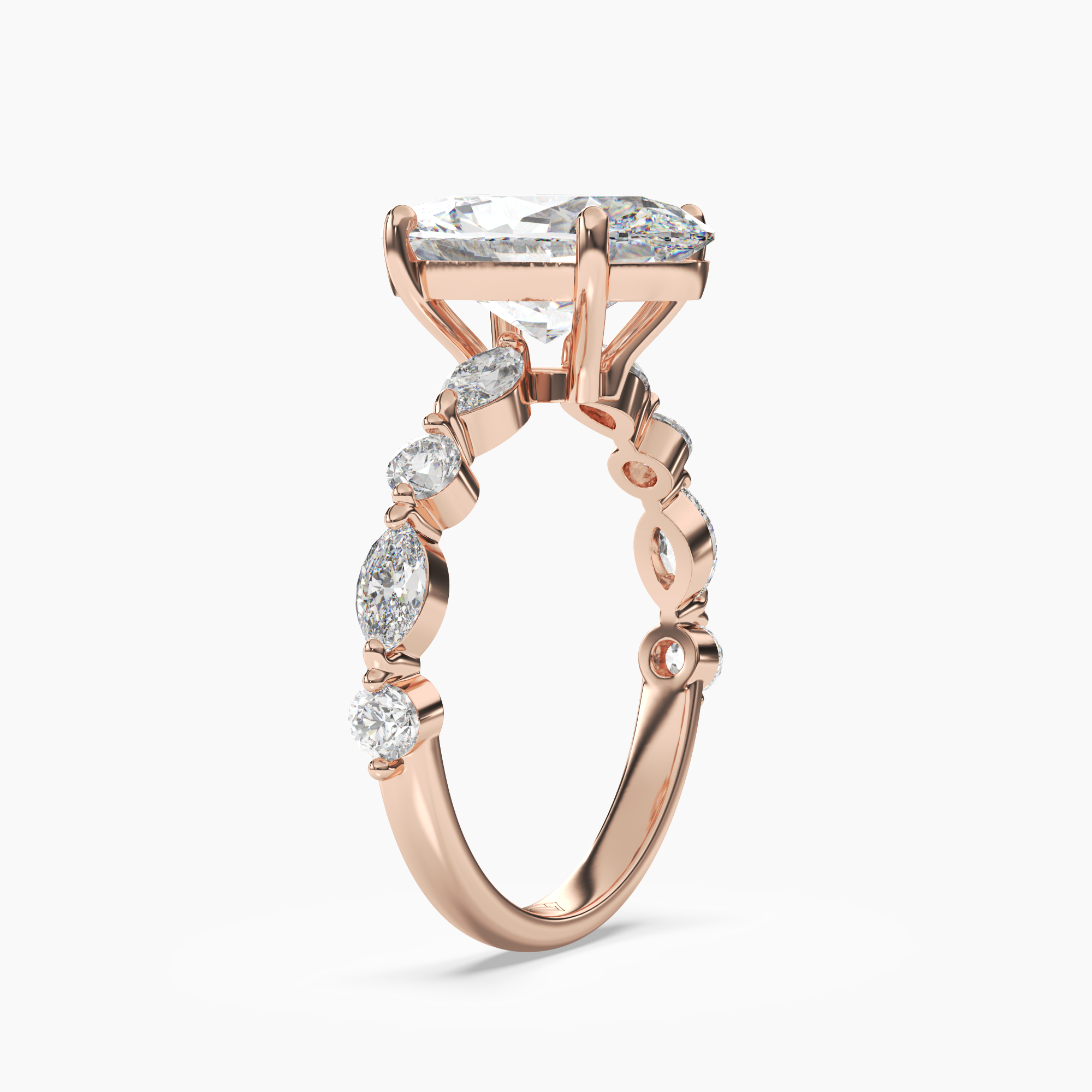 Sonnet Oval Solitaire 1 Carat Lab Grown Diamond Engagement Ring in 18K Rose Gold
